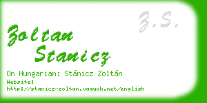 zoltan stanicz business card